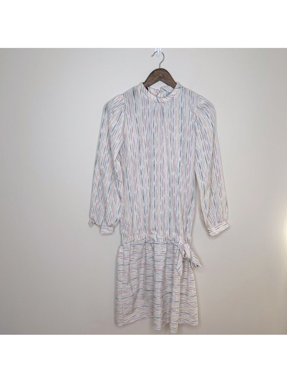 Joseph Ribkoff High Neck Dropped Waist Dress Pastel Large